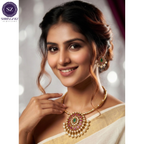 Shringarz Royal Kundan Pearl Pendant Necklace Set for Women | Gold-Plated Traditional Ethnic Jewellery